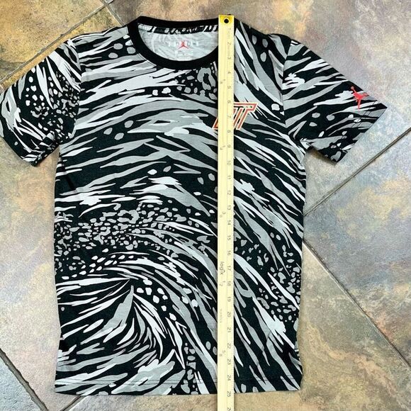 Jordan Tatum Zoo Black White Tee Shirt Large 12-13 - Picture 2 of 11